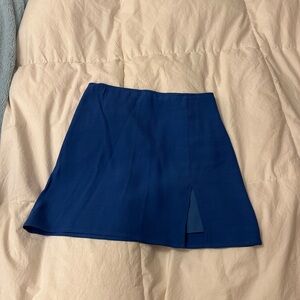 Aritzia / Sunday Best Blue Mini Skirt with Slit
